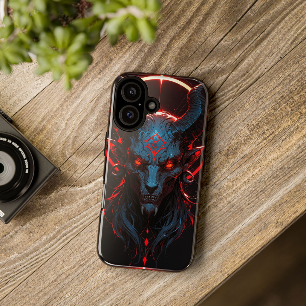 Blasphemous Goat Phone Case – Dark Ritual Sigil Design | Grim Sanctum