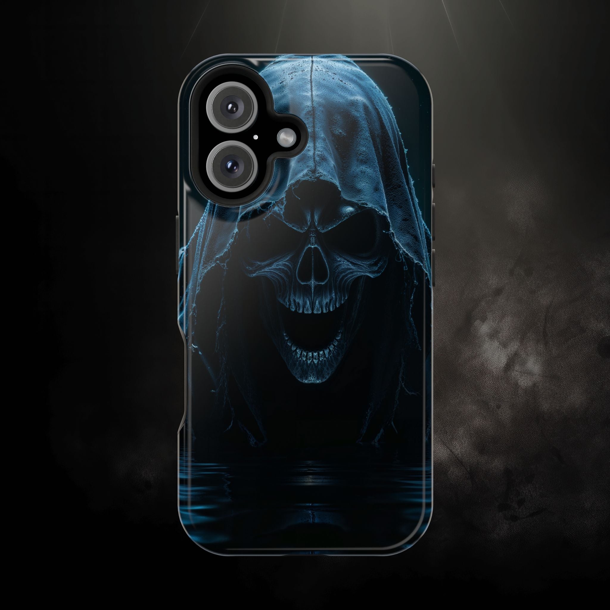 Grim Reaper Magnetic Phone Case – Dark Skull Hooded Cover for iPhone | Edgy Shockproof Protection