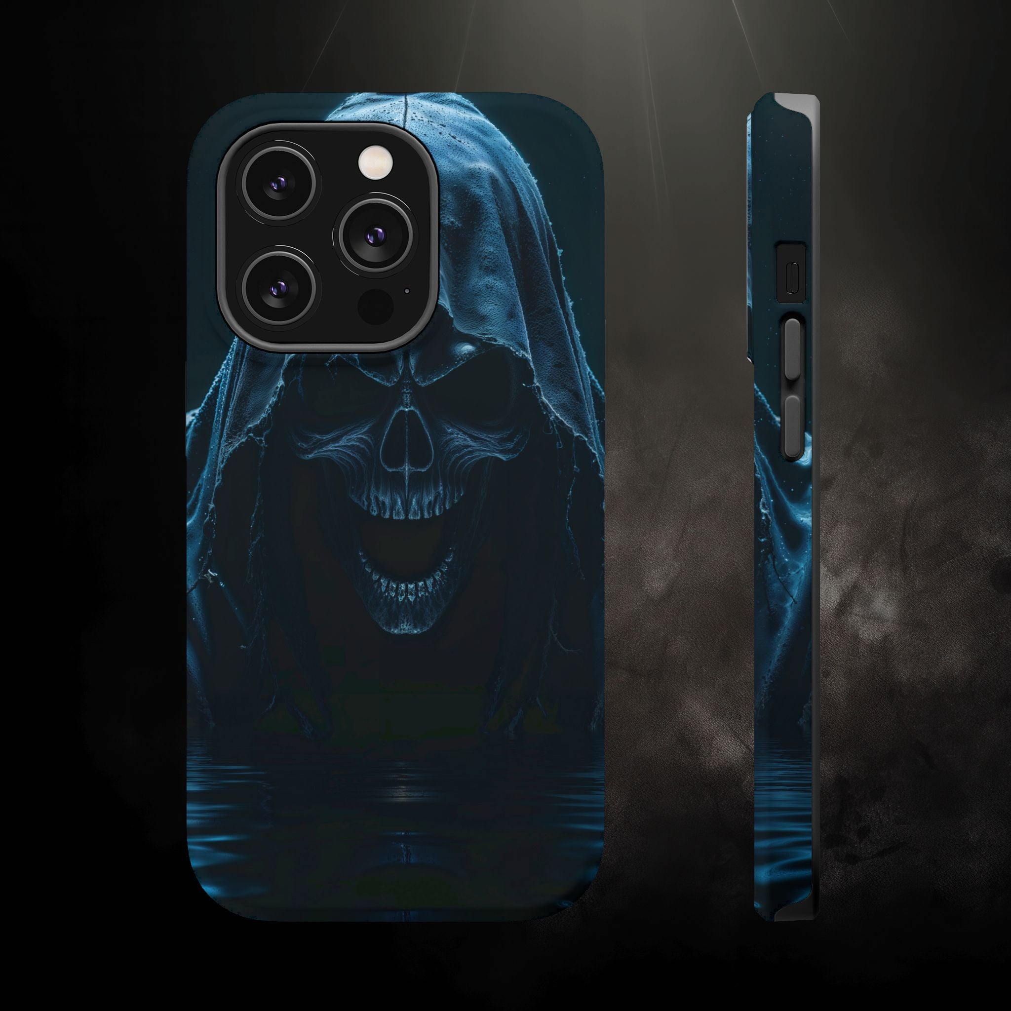 Grim Reaper Magnetic Phone Case – Dark Skull Hooded Cover for iPhone | Edgy Shockproof Protection