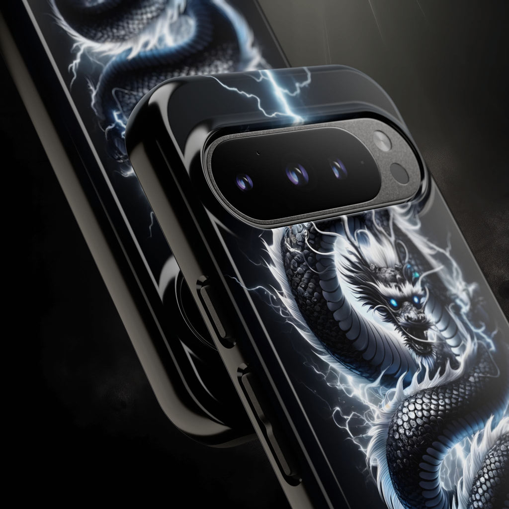 Storm Dragon Phone Case –Dark Thunder Serpent Design | Grim Sanctum