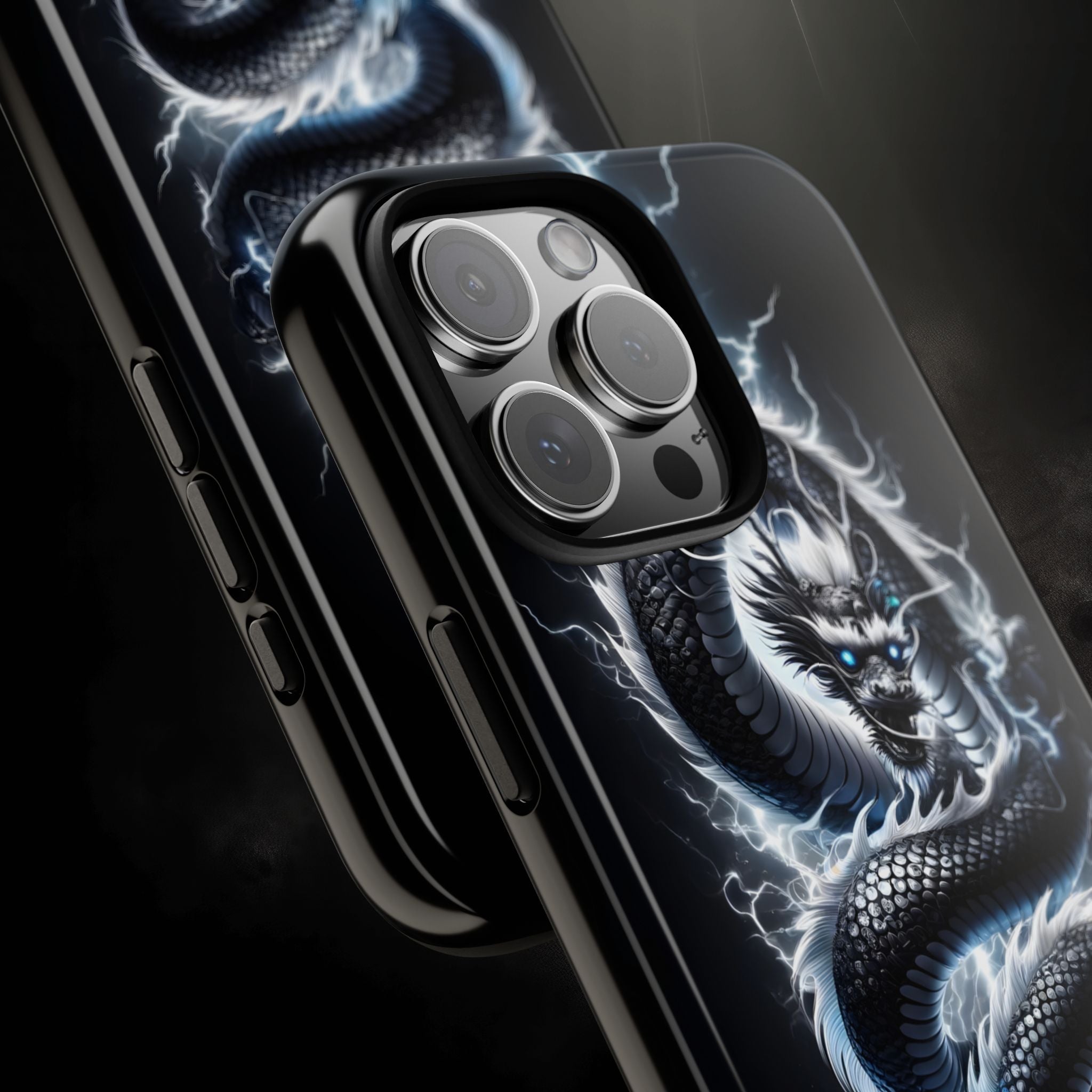 Storm Dragon Phone Case –Dark Thunder Serpent Design | Grim Sanctum