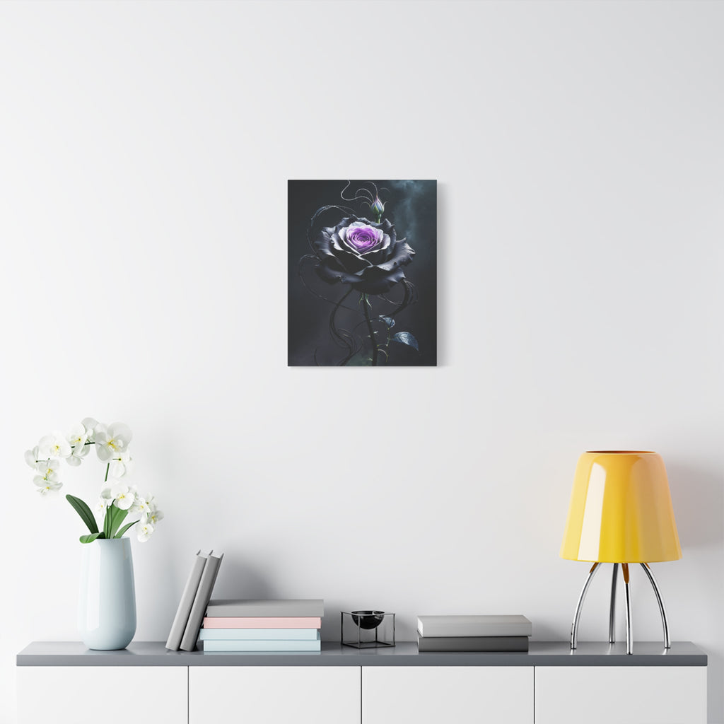 Shadow Bloom Canvas Print - Gothic Rose Art