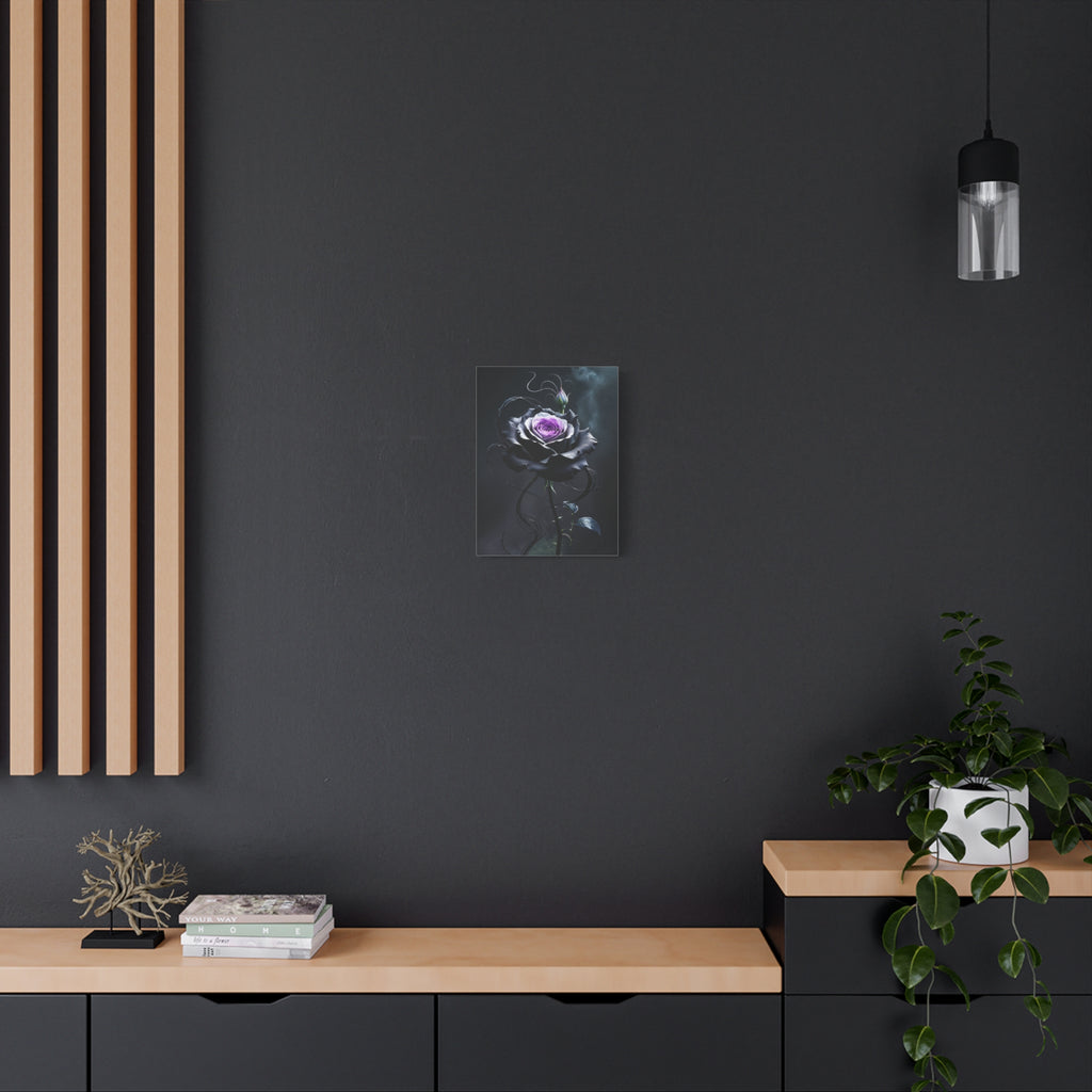 Shadow Bloom Canvas Print - Gothic Rose Art