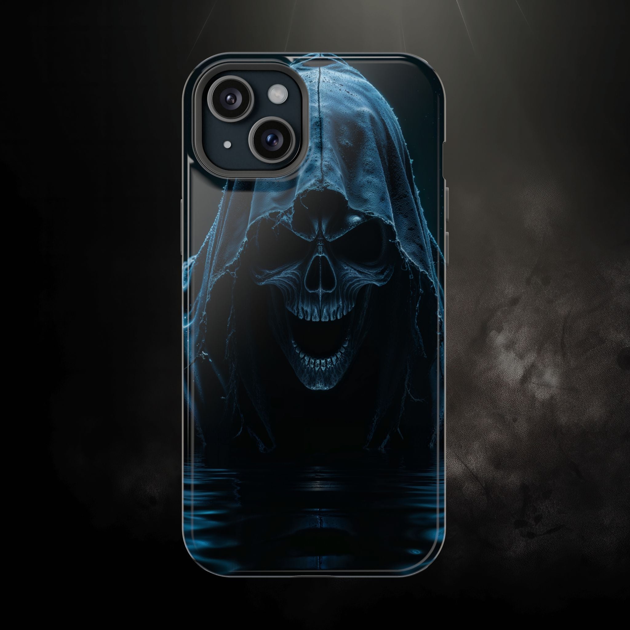 Grim Reaper Magnetic Phone Case – Dark Skull Hooded Cover for iPhone | Edgy Shockproof Protection