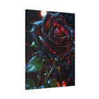 Dark Blood Rose Canvas Print - Gothic Floral Art