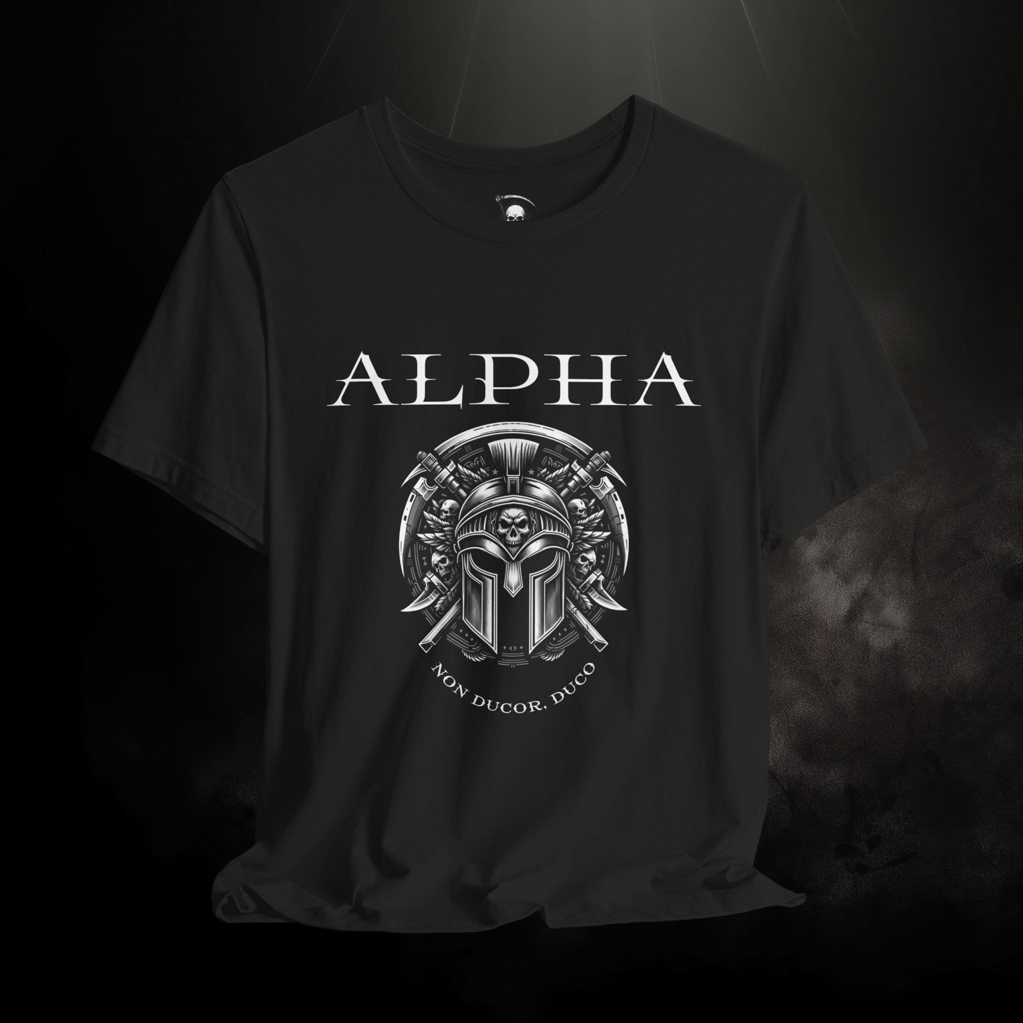 Alpha Non Ducor, Duco T-Shirt - Leadership and Strength in Gothic Style