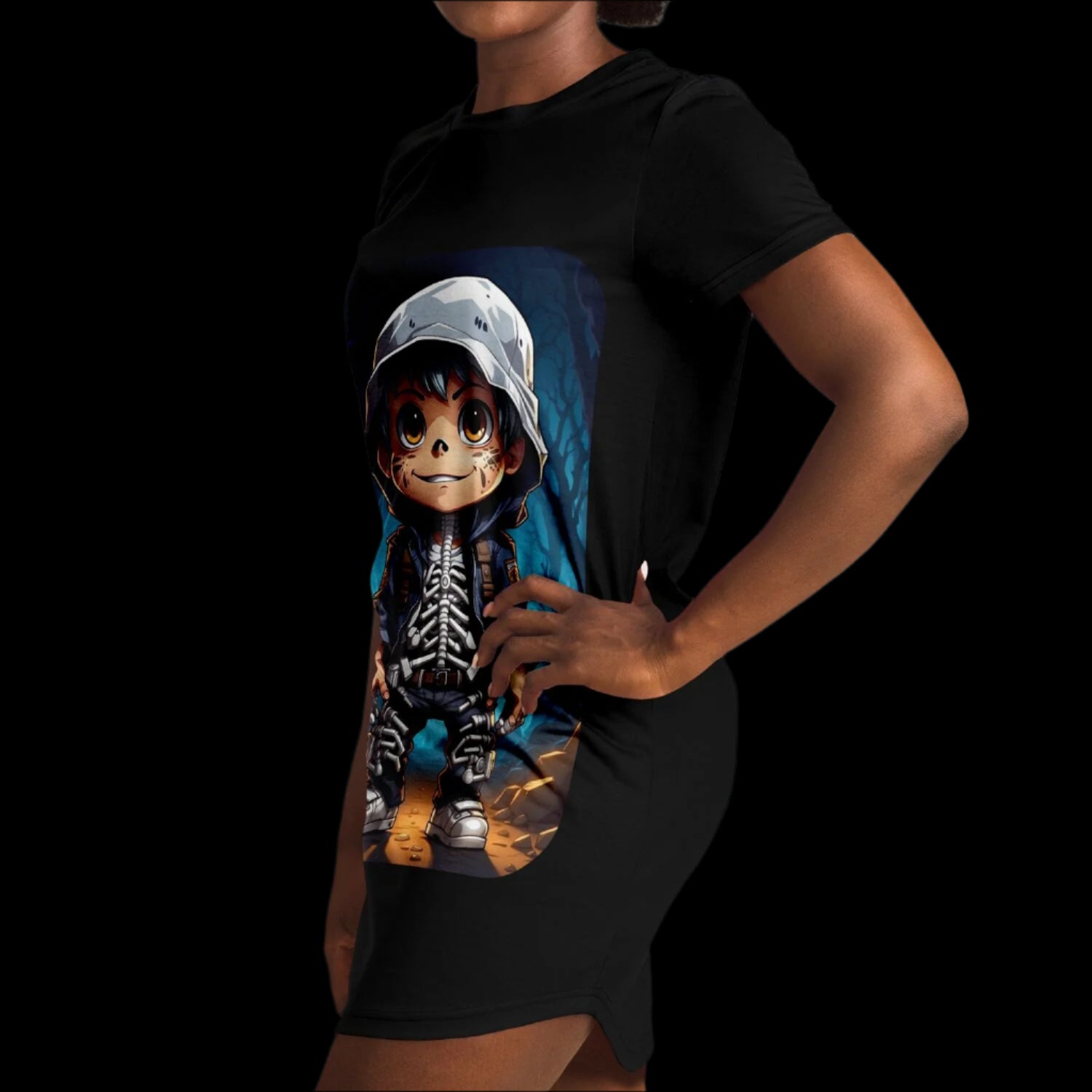 Little Horrors - Leon - Street Style T-Shirt Dress – Soft Stretch & Playful Design