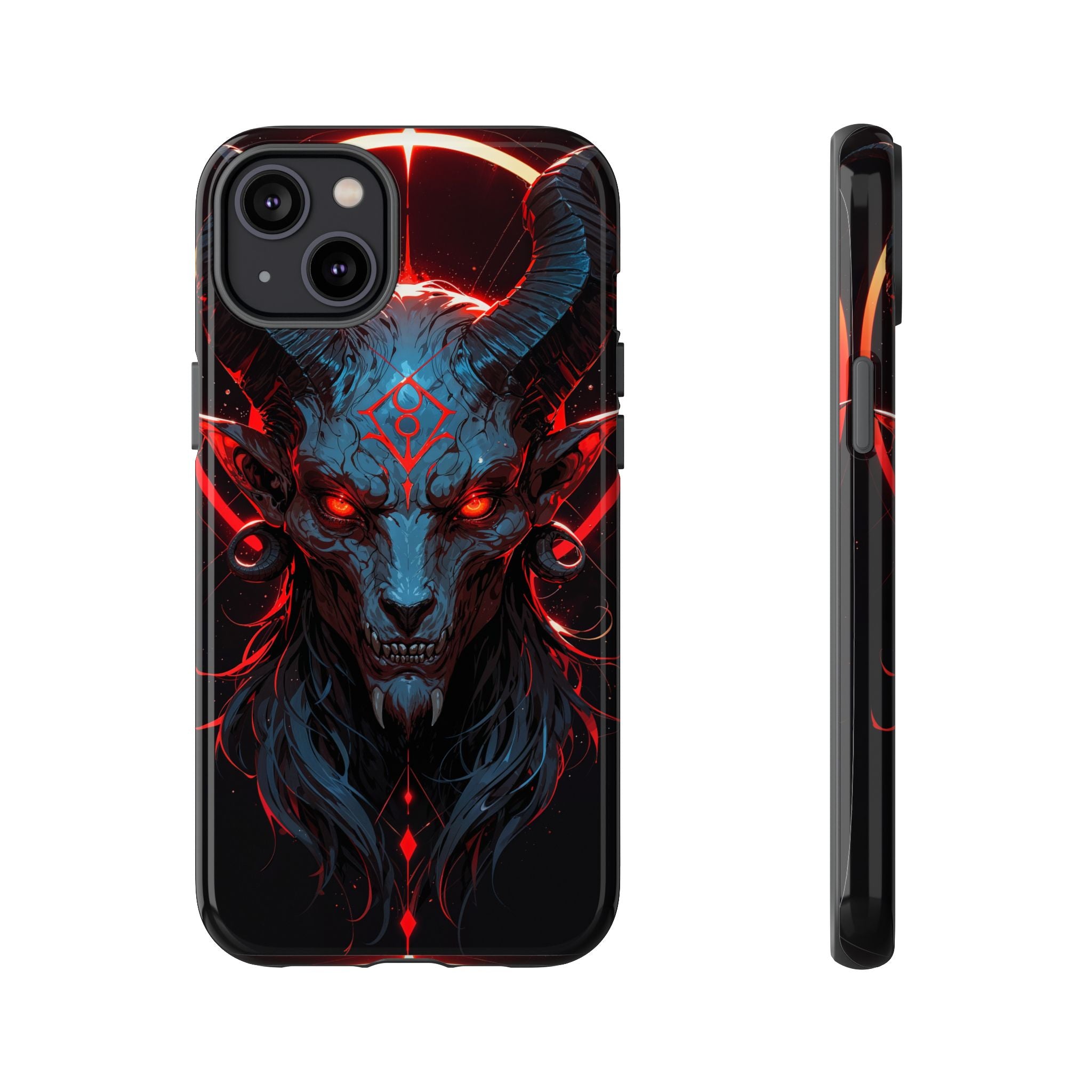 Blasphemous Goat Phone Case – Dark Ritual Sigil Design | Grim Sanctum