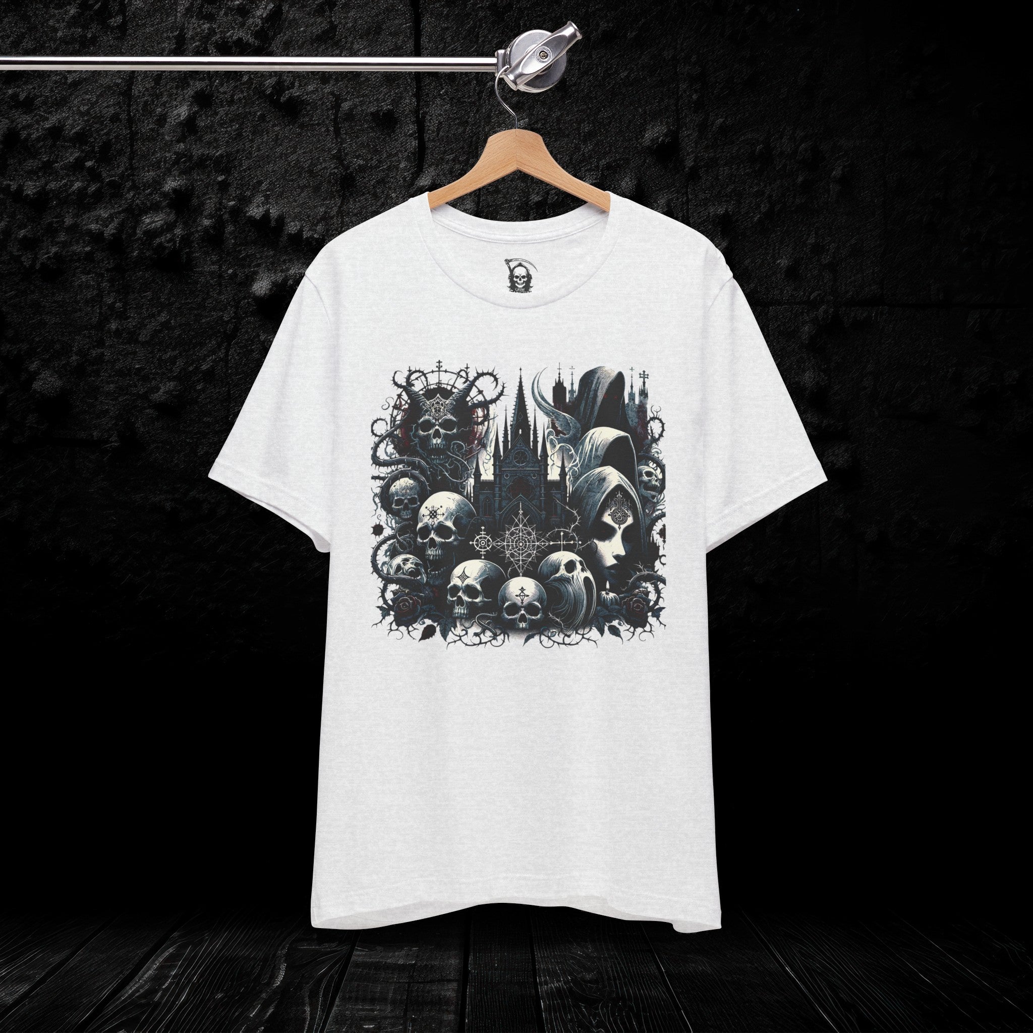 Dark Gothic Mystic Skulls T-Shirt - Mystical and Macabre Elegance