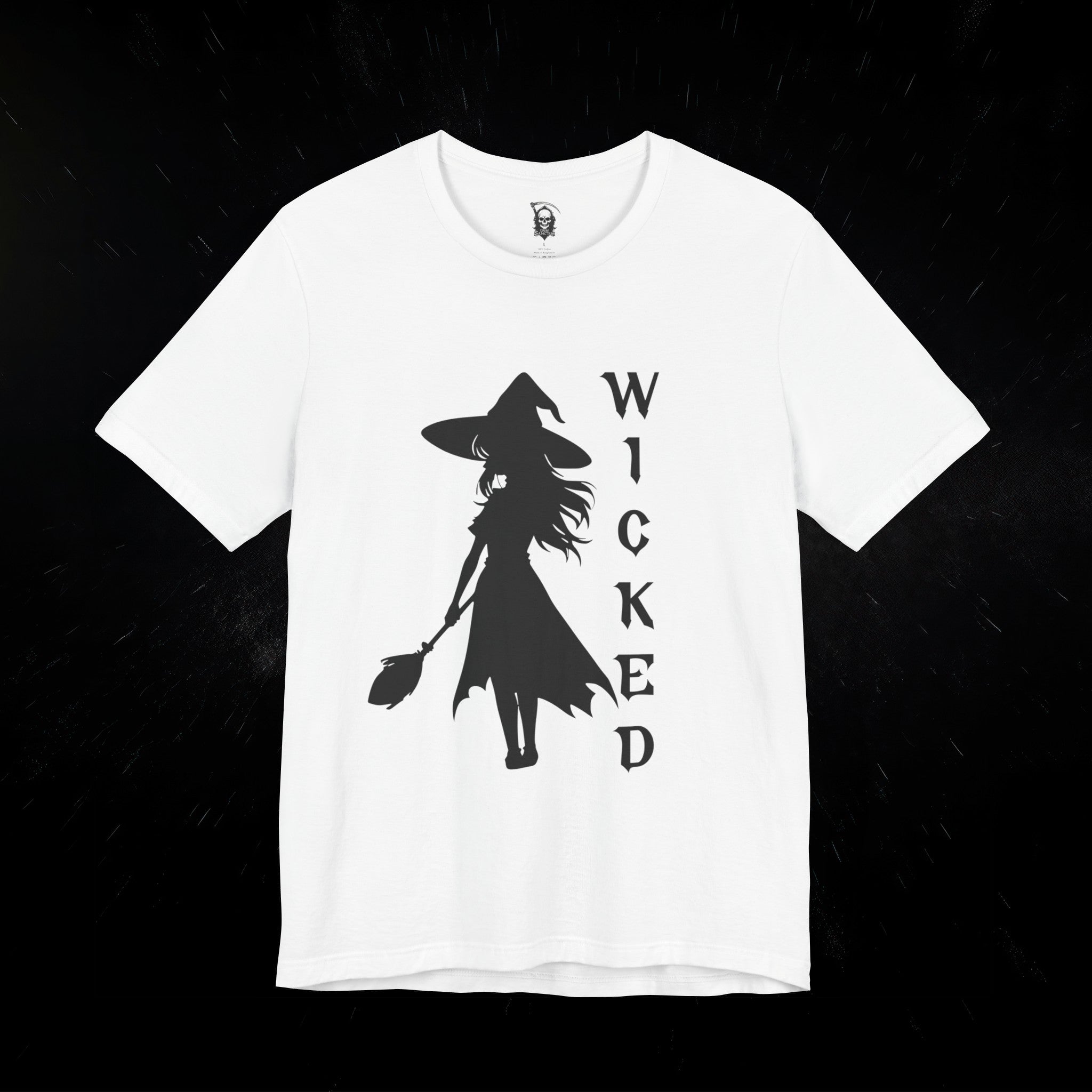 Wicked Witch Silhouette T-Shirt - Enchanting Gothic Style