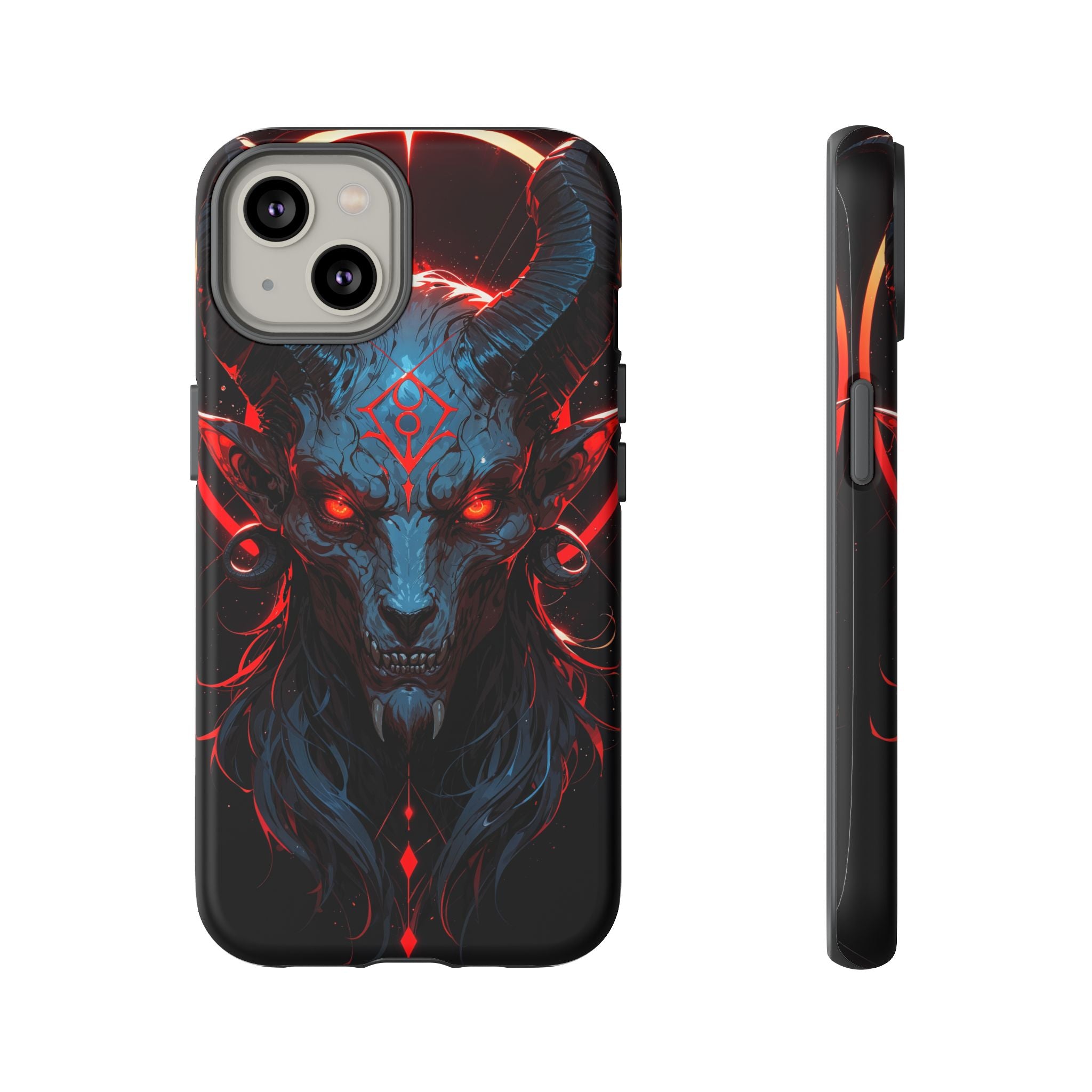 Blasphemous Goat Phone Case – Dark Ritual Sigil Design | Grim Sanctum