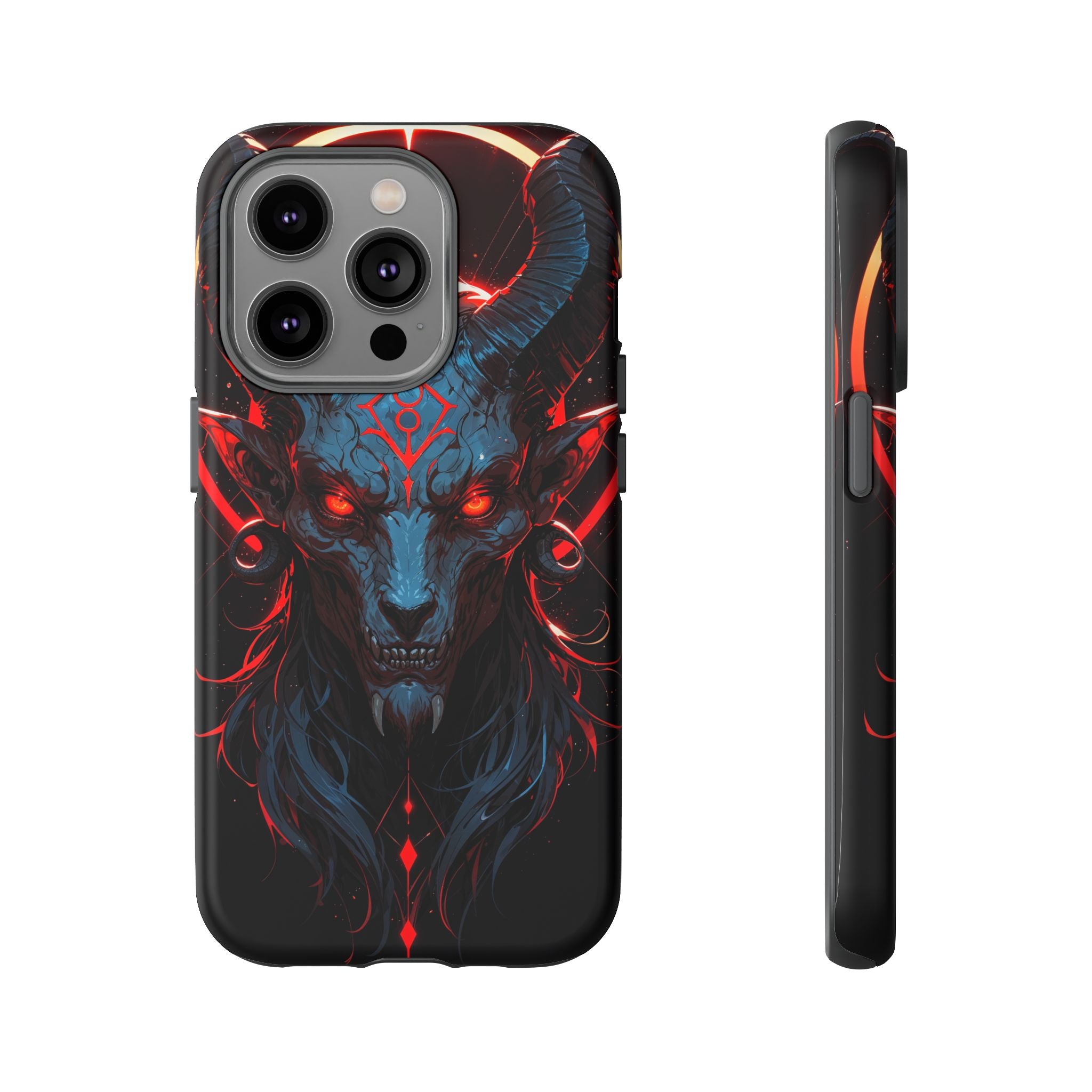 Blasphemous Goat Phone Case – Dark Ritual Sigil Design | Grim Sanctum