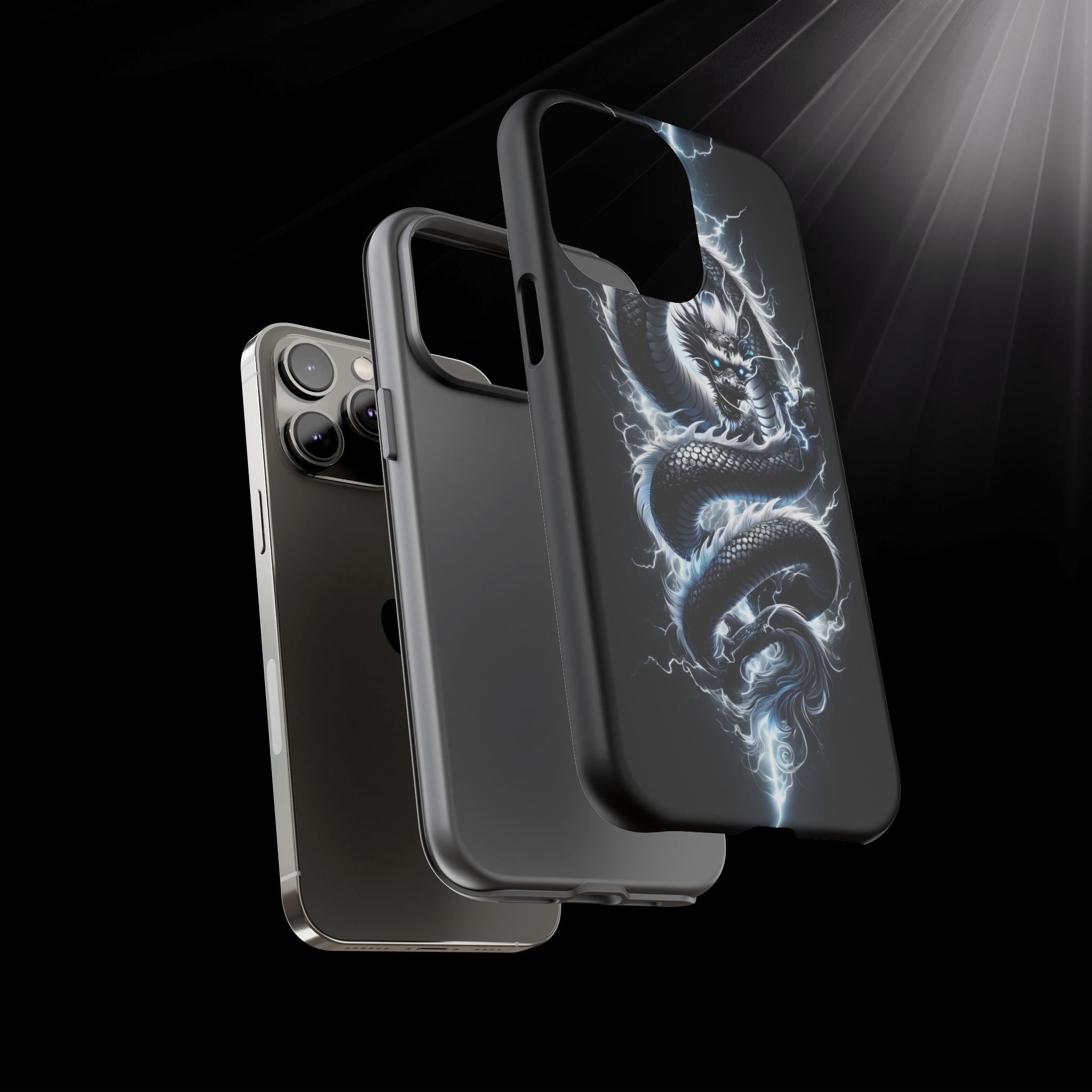 Storm Dragon Phone Case –Dark Thunder Serpent Design | Grim Sanctum