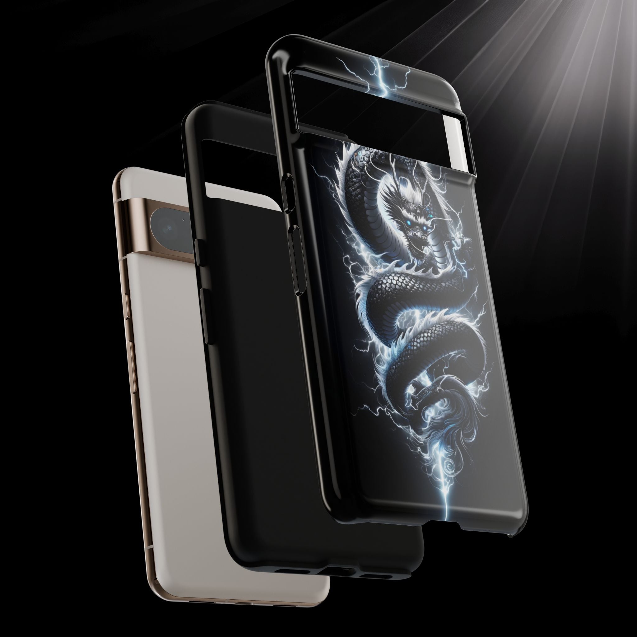 Storm Dragon Phone Case –Dark Thunder Serpent Design | Grim Sanctum
