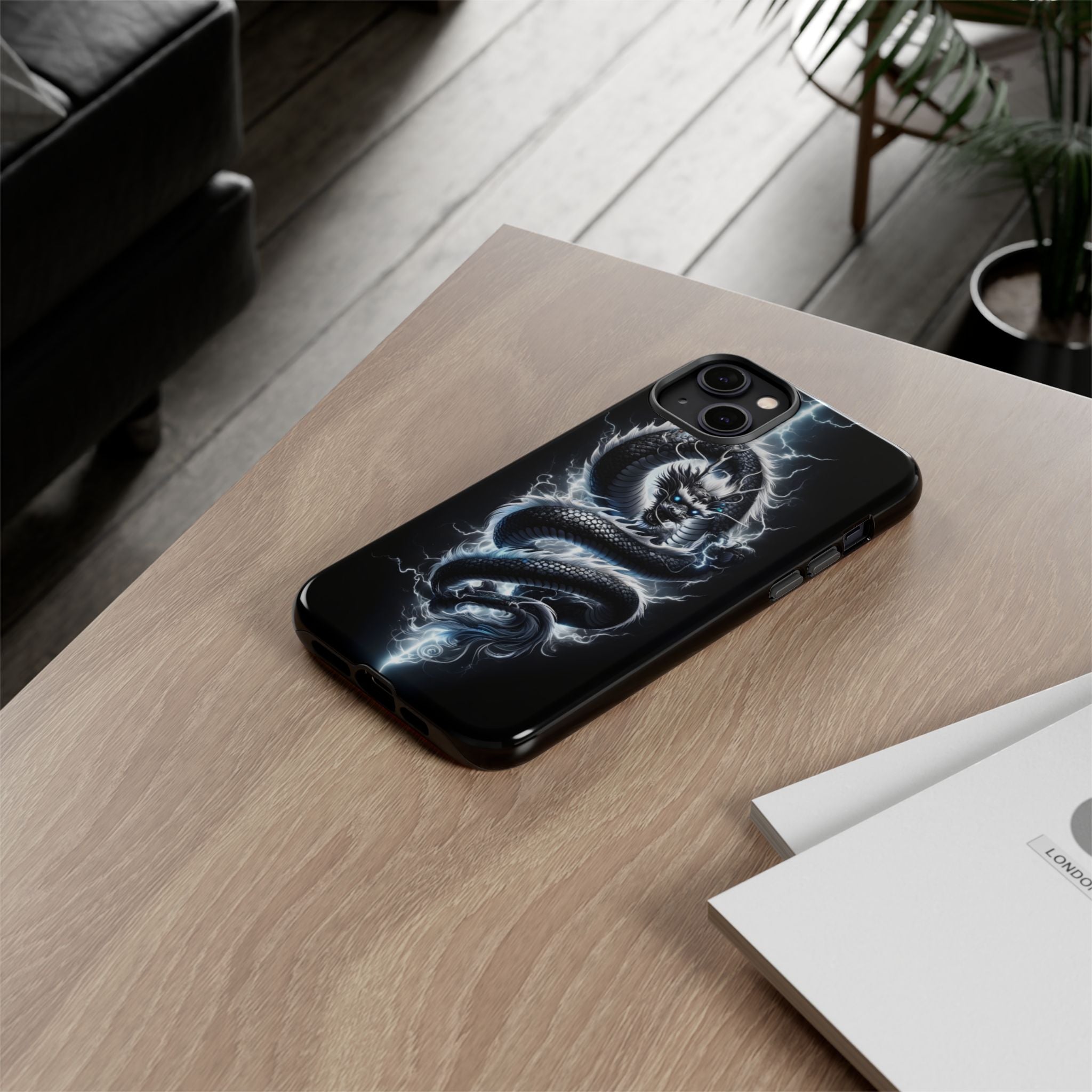Storm Dragon Phone Case –Dark Thunder Serpent Design | Grim Sanctum