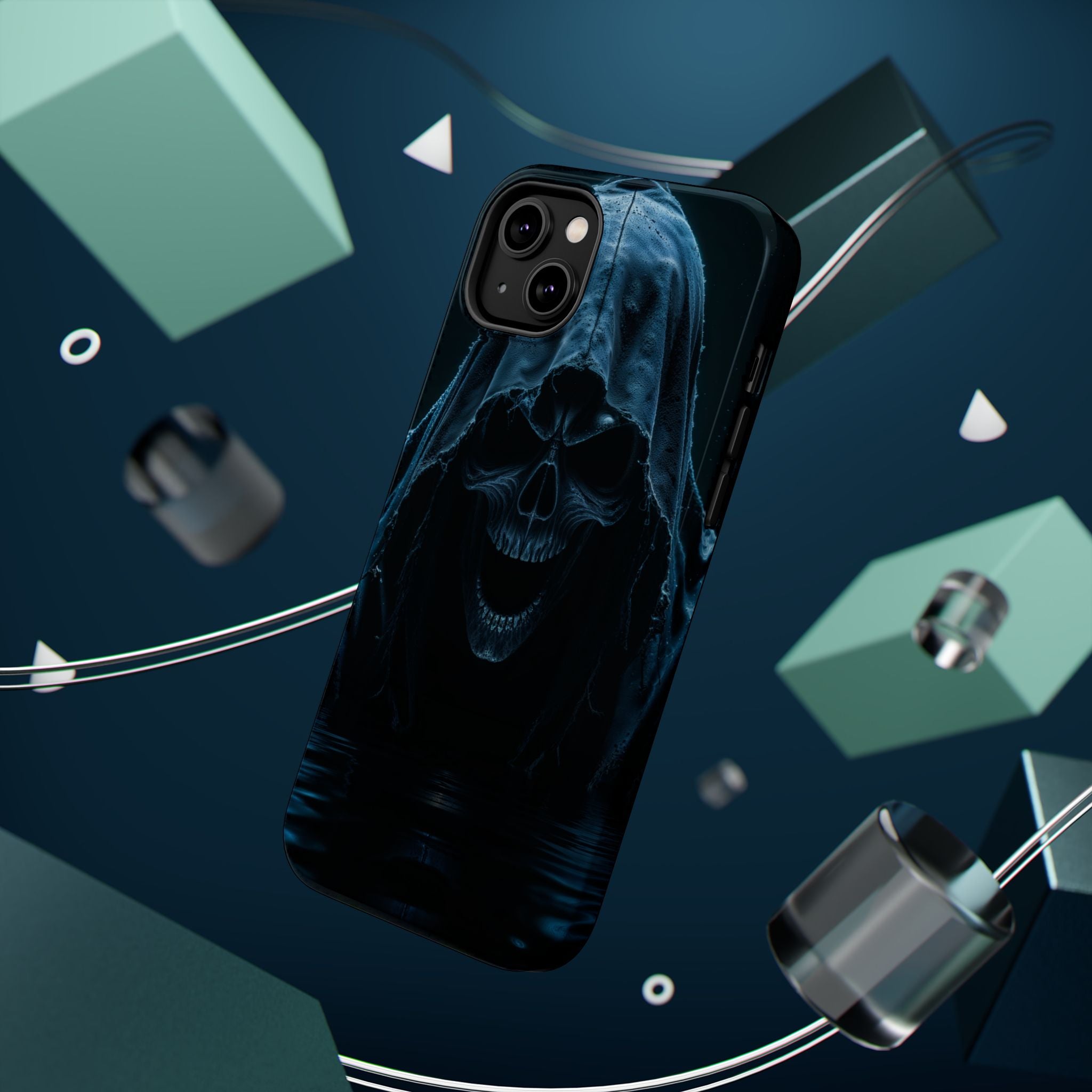 Grim Reaper Magnetic Phone Case – Dark Skull Hooded Cover for iPhone | Edgy Shockproof Protection