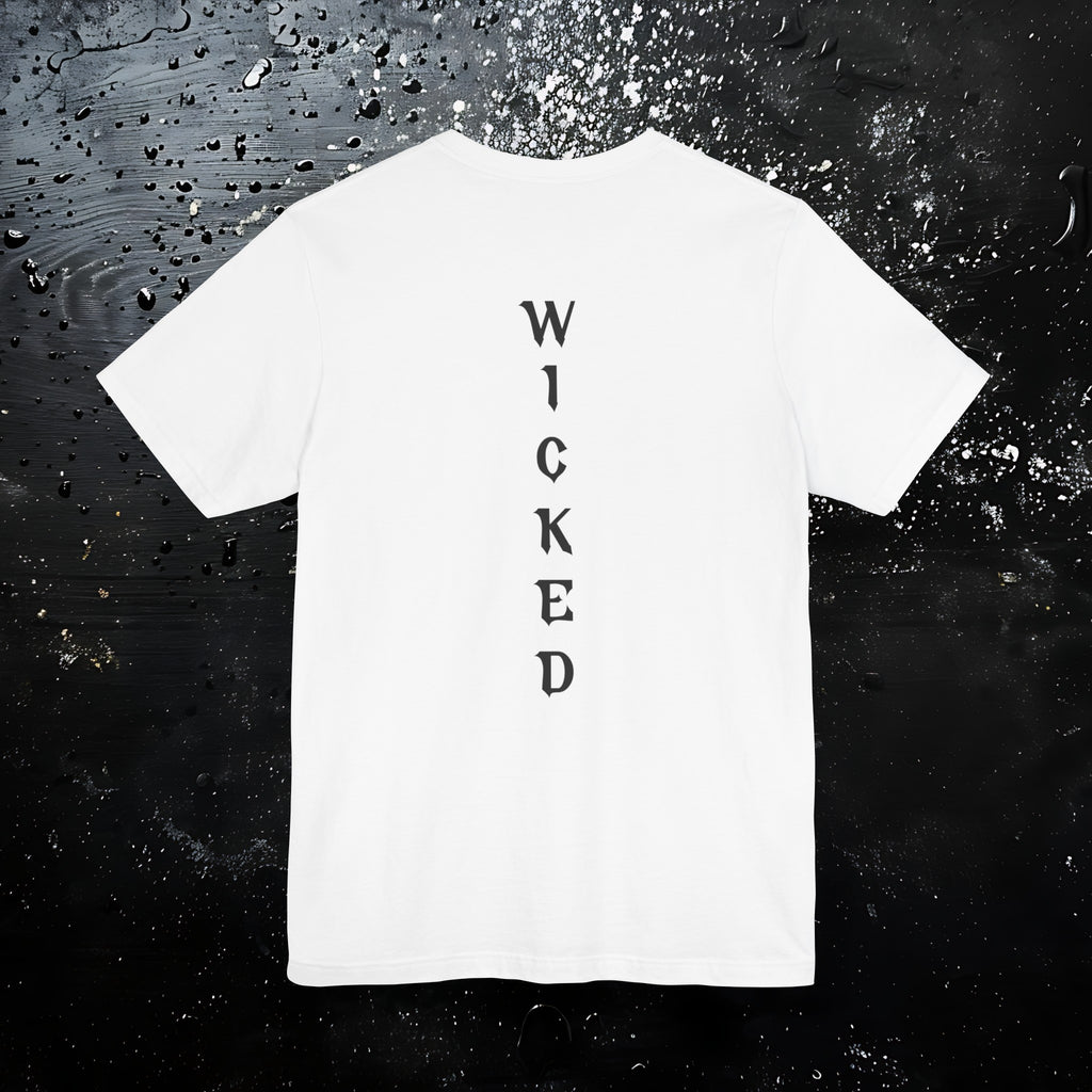Wicked Witch Silhouette T-Shirt - Enchanting Gothic Style with Spine Print
