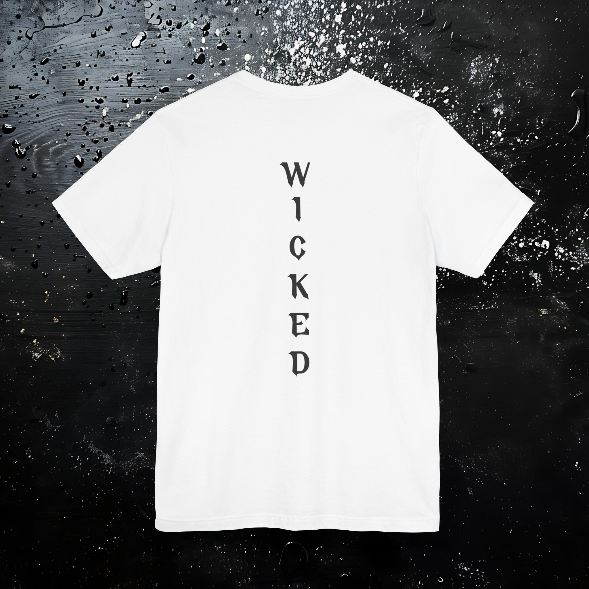 Wicked Witch Silhouette T-Shirt - Enchanting Gothic Style with Spine Print