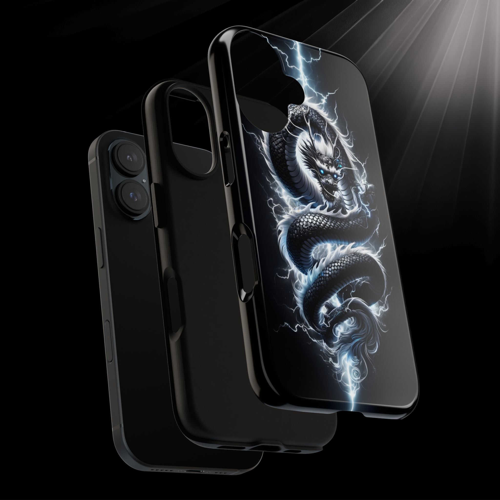 Storm Dragon Phone Case –Dark Thunder Serpent Design | Grim Sanctum
