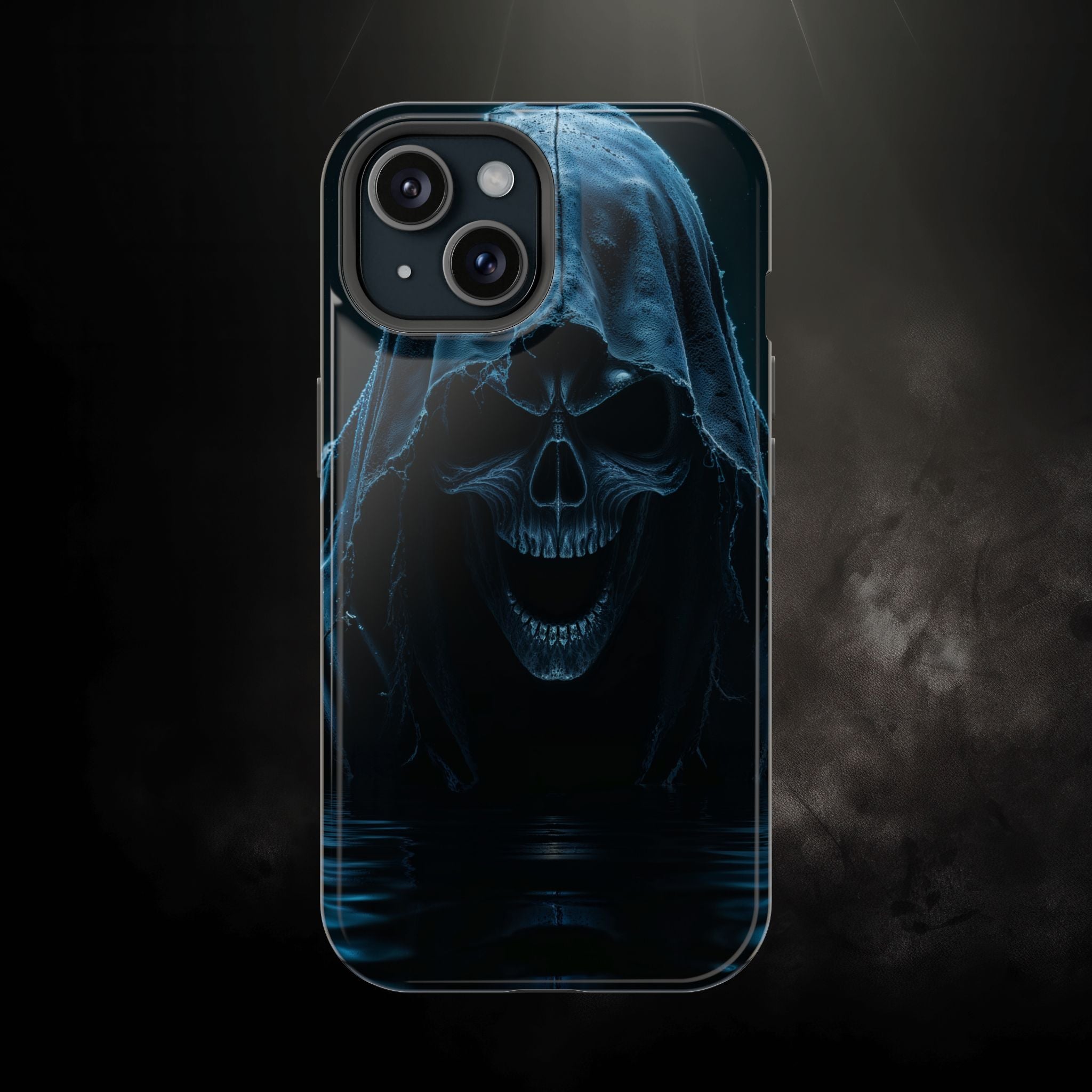 Grim Reaper Magnetic Phone Case – Dark Skull Hooded Cover for iPhone | Edgy Shockproof Protection
