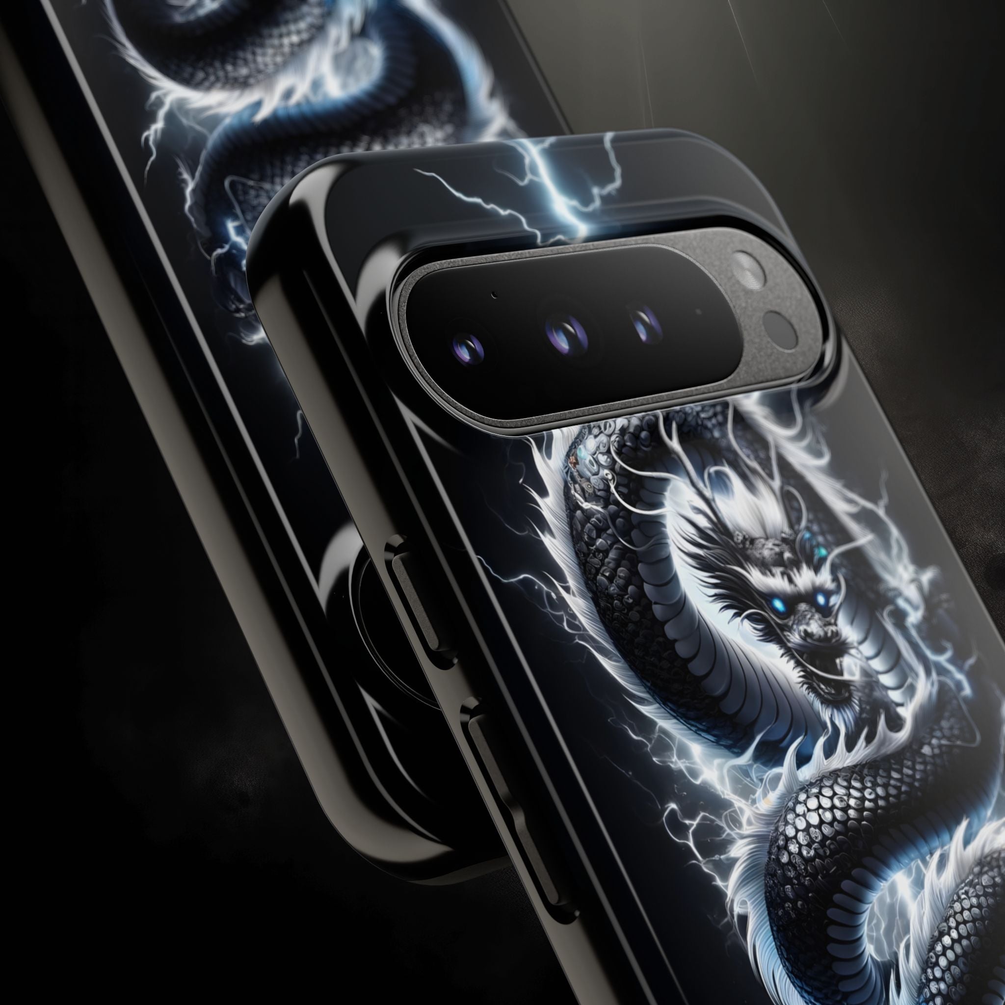 Storm Dragon Phone Case –Dark Thunder Serpent Design | Grim Sanctum