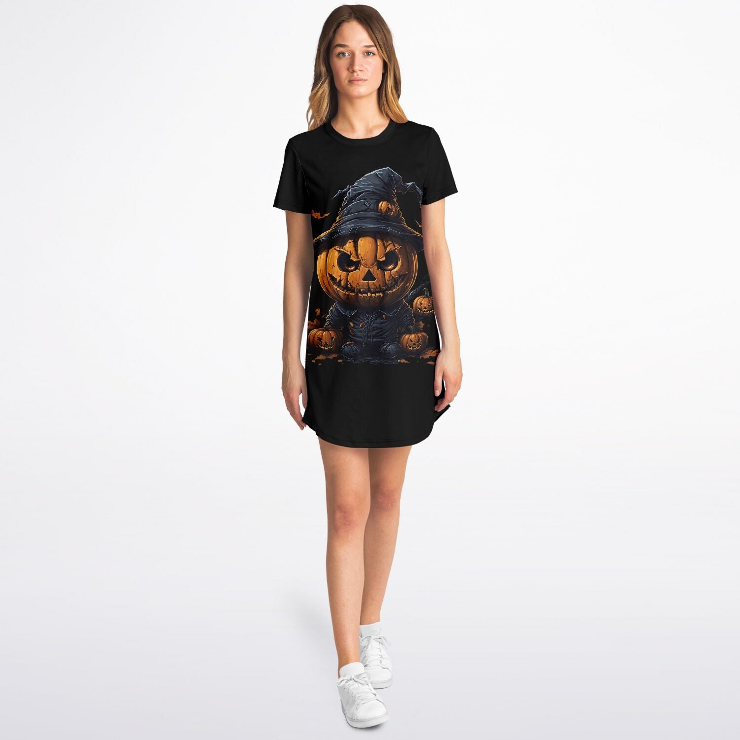 Scarecrow Jack O'Lantern T-Shirt Dress